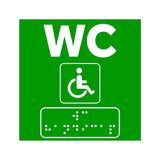 Semne braille pentru wc persoane cu handicap  verde